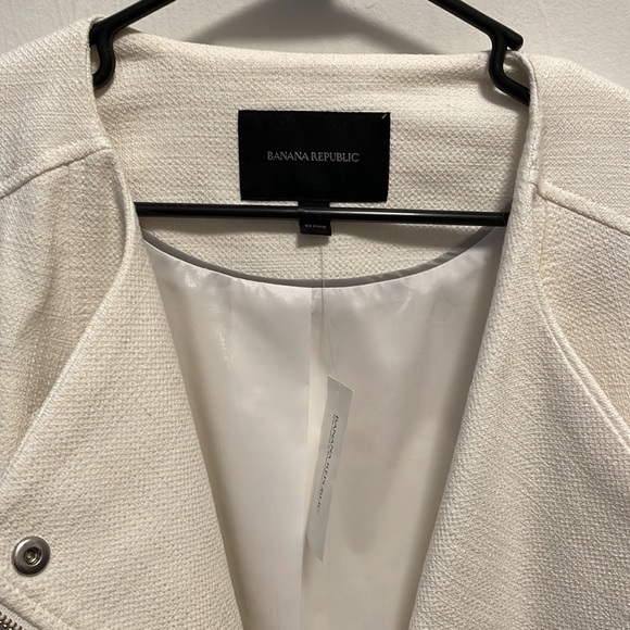 Cream Colored Banana Republic Moto Jacket - Picture 6 of 8